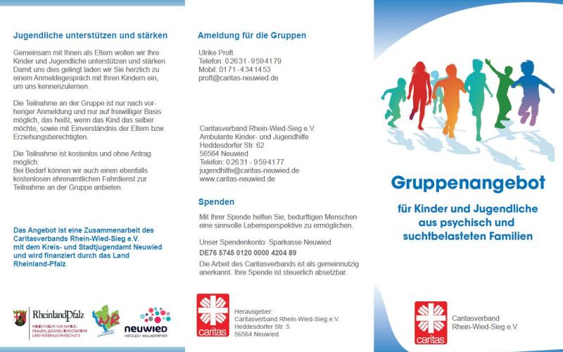 Gruppenangebot für Kinder und Jugendliche aus psychisch und suchtbelasteten Familie
