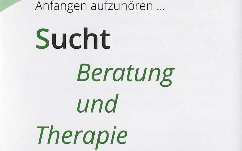 Info-Flyer: Sucht - Beratung und Therapie