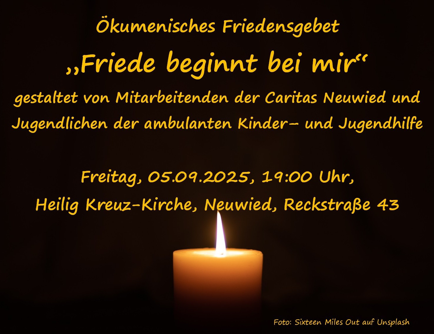 Ökumenisches Friedensgebet am 05.09.2025
